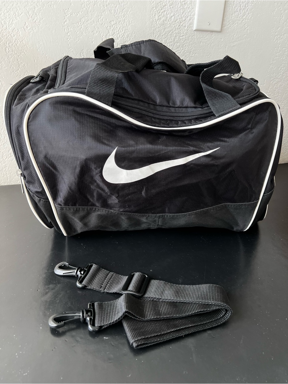 Nike Black Small Sports Duffel Bag with Shoulder Strap